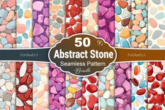 Abstract Stone Seamless Pattern Bundle: A Modern Designer’s Essential Resource for Natural Aesthetics