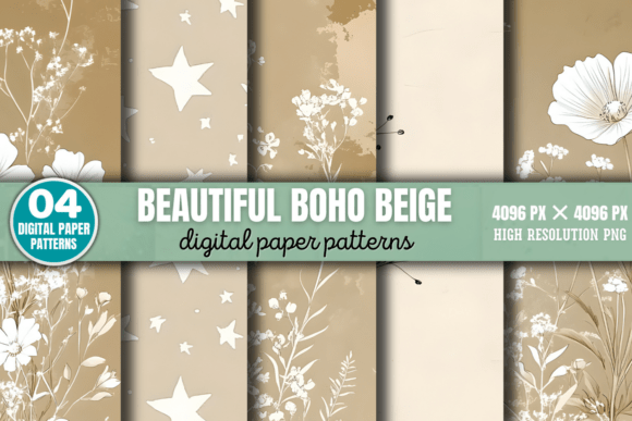 Beautiful Boho Beige Backgrounds 3: A Mini Bundle for Creative Projects