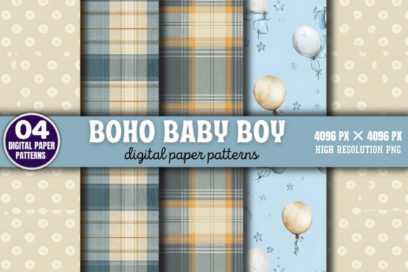Boho Easter Background Digital Paper: A Versatile Design Asset for Creative Projects