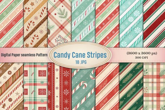 Candy Cane Stripes Christmas Bundle: Festive Design Perfection