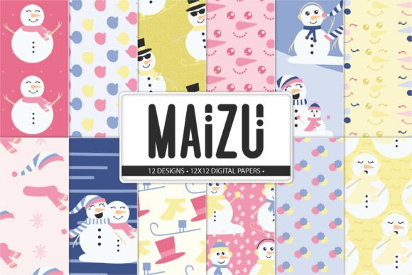 Cozy Creativity: Exploring the Winter Snowman Digital Papers Pack for Seasonal Projects