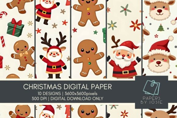 Cute Christmas Pattern Digital Paper: A Creative Asset for Seasonal Projects