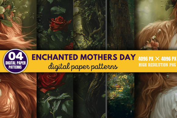 Enchanted Mothers Day Digital Paper 11