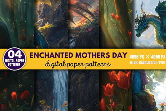 Enchanted Mothers Day Digital Paper 3
