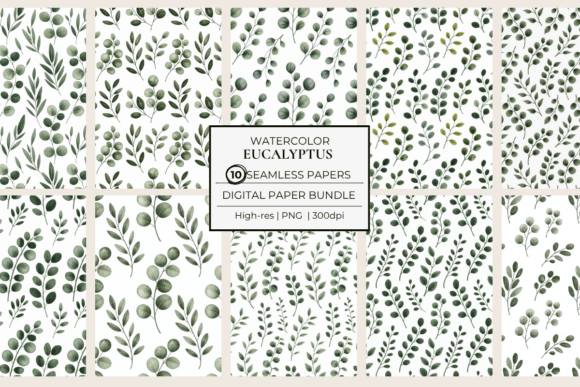 Eucalyptus Leafy Branches Seamless