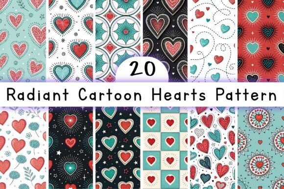 Exploring the Radiant Cartoon Hearts Pattern for Creative Projects