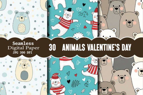 Introducing the Seamless Animals Valentine’s Day Pattern: A Versatile Design for Modern Creativity