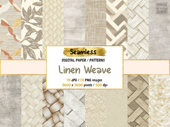 Linen Weave Seamless Digital Paper