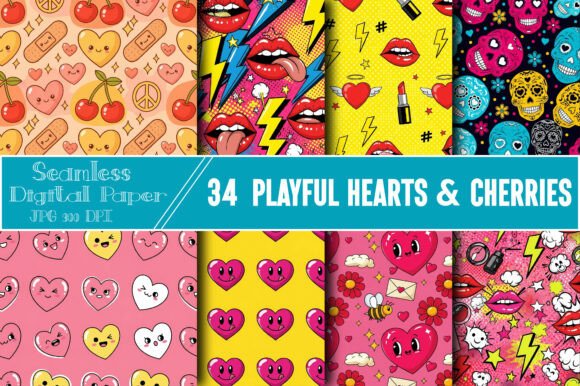 Re-Envisioning Creativity with the Playful Hearts Cherries Pattern