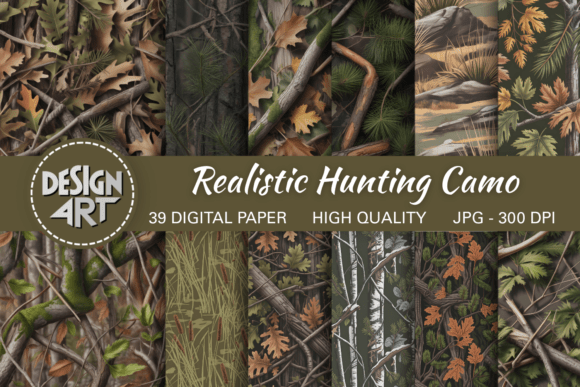 Realistic Hunting Camo Digital Paper: A Versatile Resource for Creative and Tactical Projects