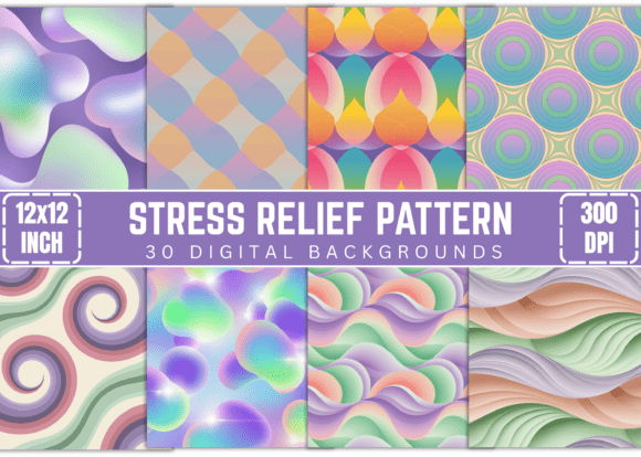 Stress Relief Seamless Digital Pattern for Creative Projects