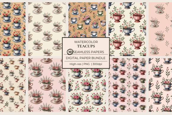 Teacups Seamless Papers Cozy Tea: A Versatile Design Resource