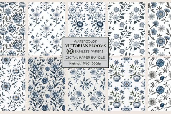 Victorian Blooms Seamless Papers: Timeless Elegance for Modern Creativity