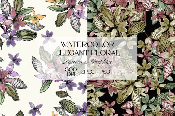 Watercolor Elegant Floral Pattern: A Timeless Design for Creative and Commercial Use