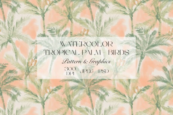 Watercolor Tropical Pattern Design: A Vibrant and Versatile Creative Asset