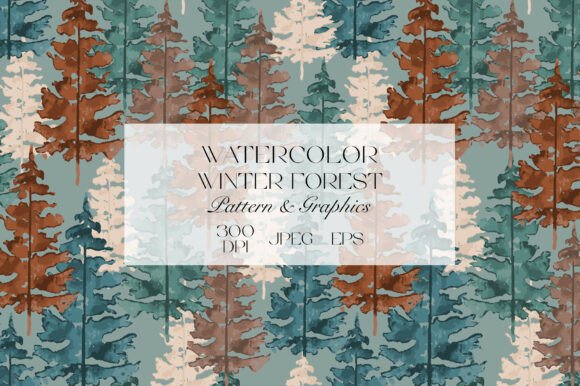 Watercolor Winter Forest Pattern: A Timeless Design Asset