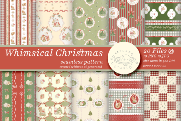 Whimsical Christmas Seamless Pattern: A Versatile Design for Holiday Creativity